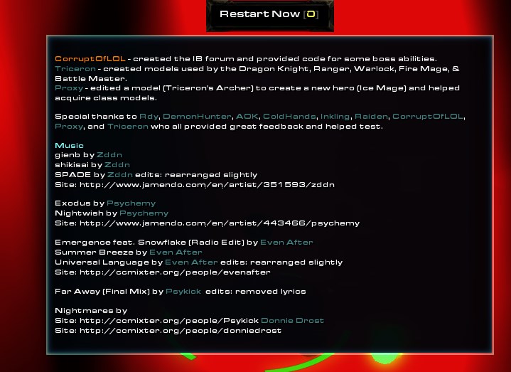 Game credits