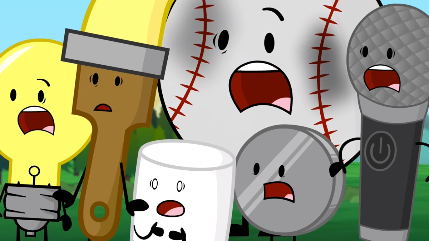 Image S2e10 lightbulb, paintbrush, marshmallow, baseball, nickel and