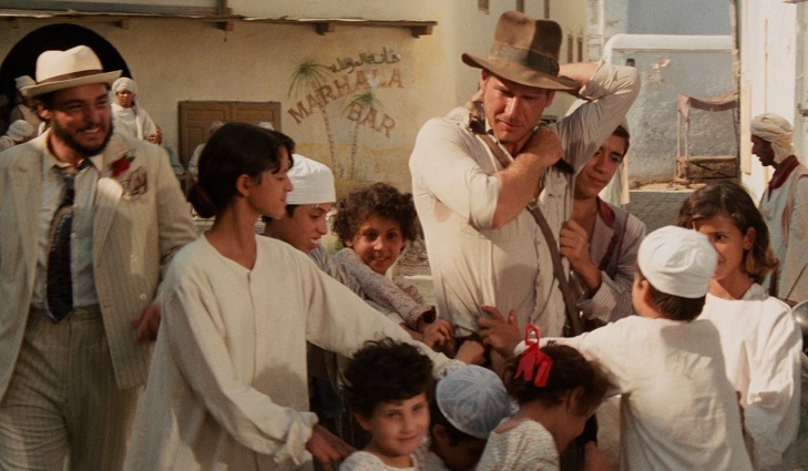 Image result for indiana jones raiders of the lost ark scene when surrounded by the children