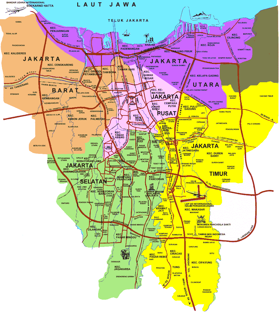 Image - Map-Jakarta-overall.png | Indonesia | FANDOM ...