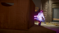 Delsin przygląda się Fetch na dachu (inFamous Second Son)