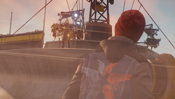 Delsin napotyka gońca DOZ (inFamous Second Son)
