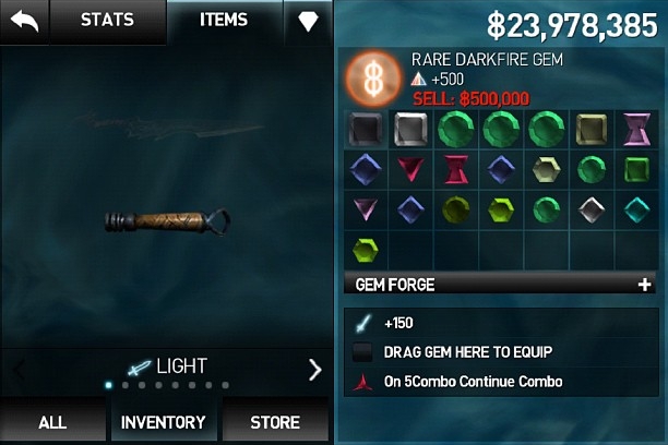 infinity blade 3 rainbow gem