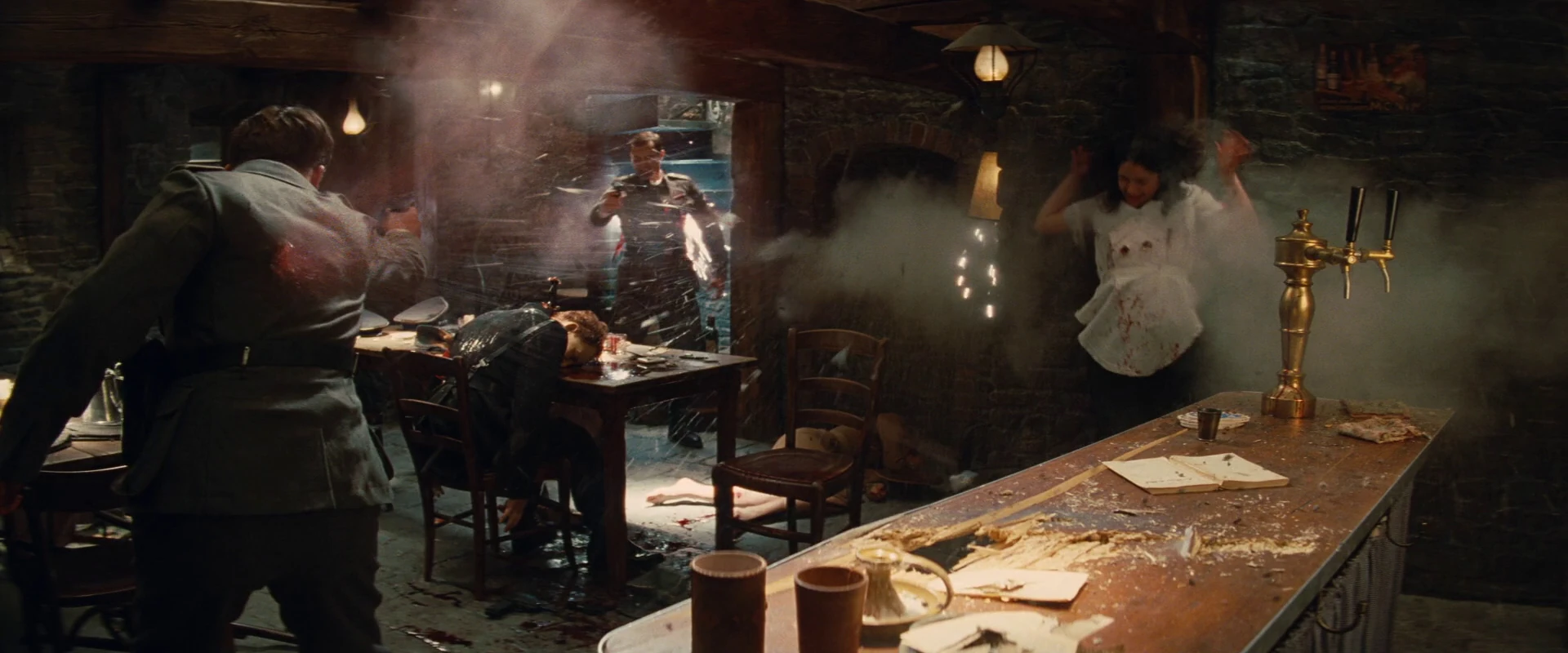 Image Mathilda and Wicki get shot.jpg Inglourious Basterds Wiki