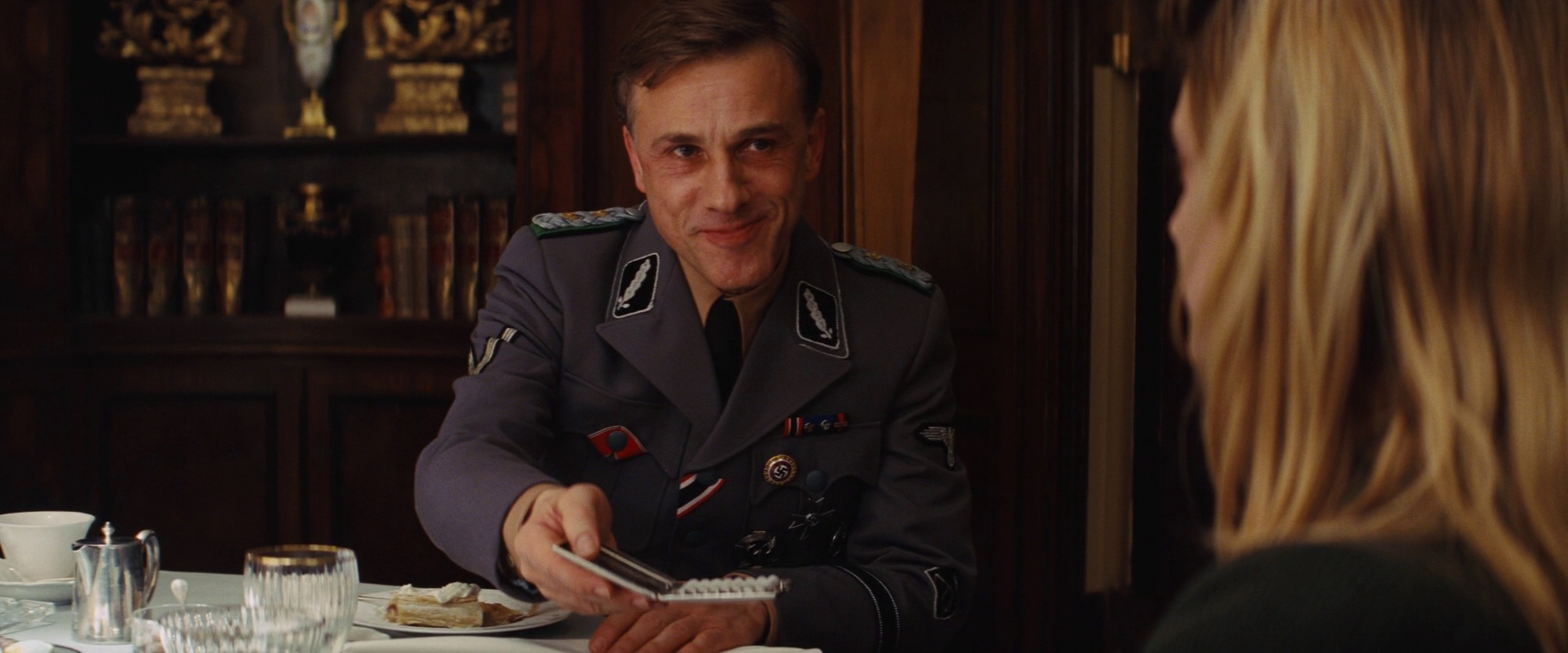 Image Hans Landa Offers Shosanna German Cigarettes Inglourious Basterds Wiki Fandom 