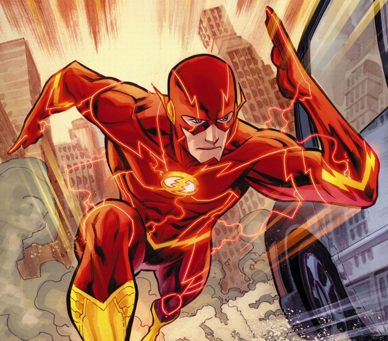 Flash running with speed force developing