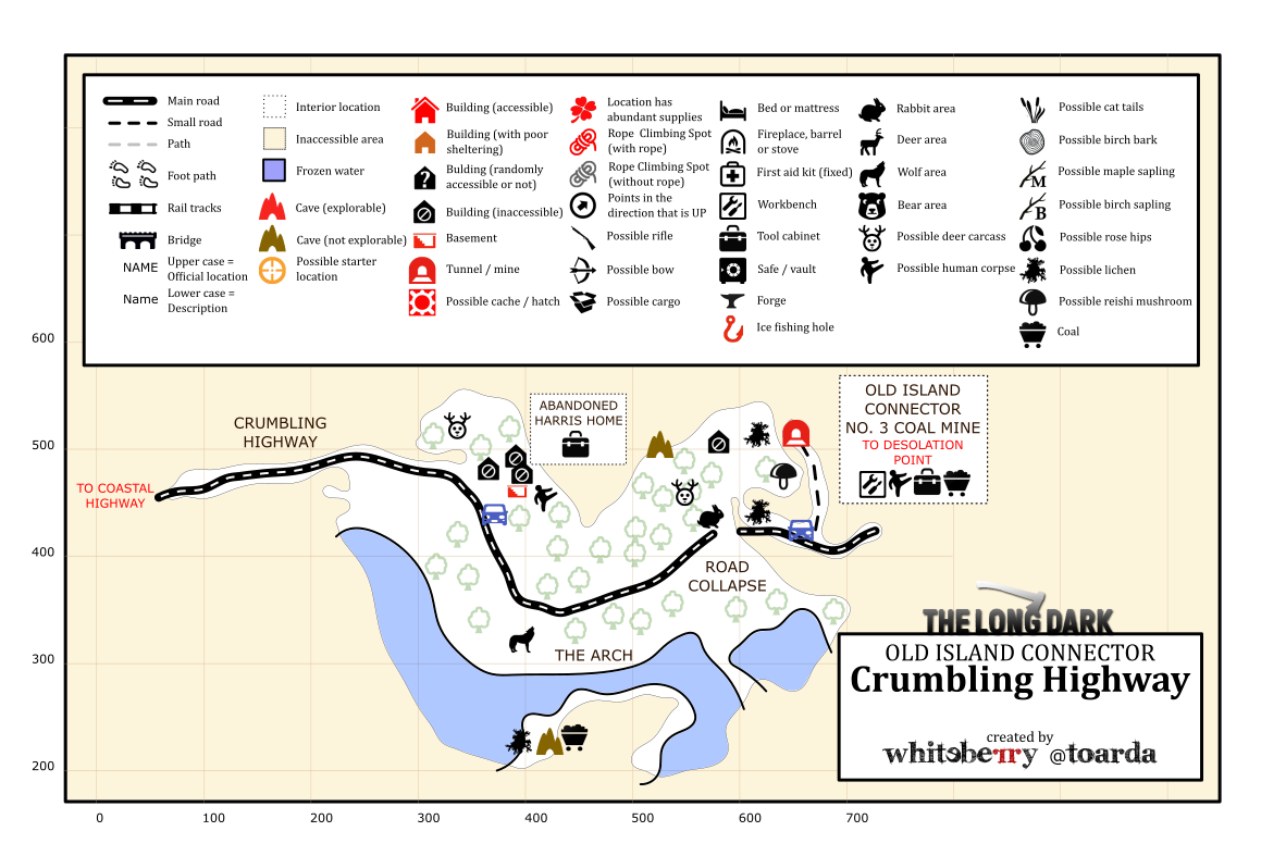 the long dark story mode map