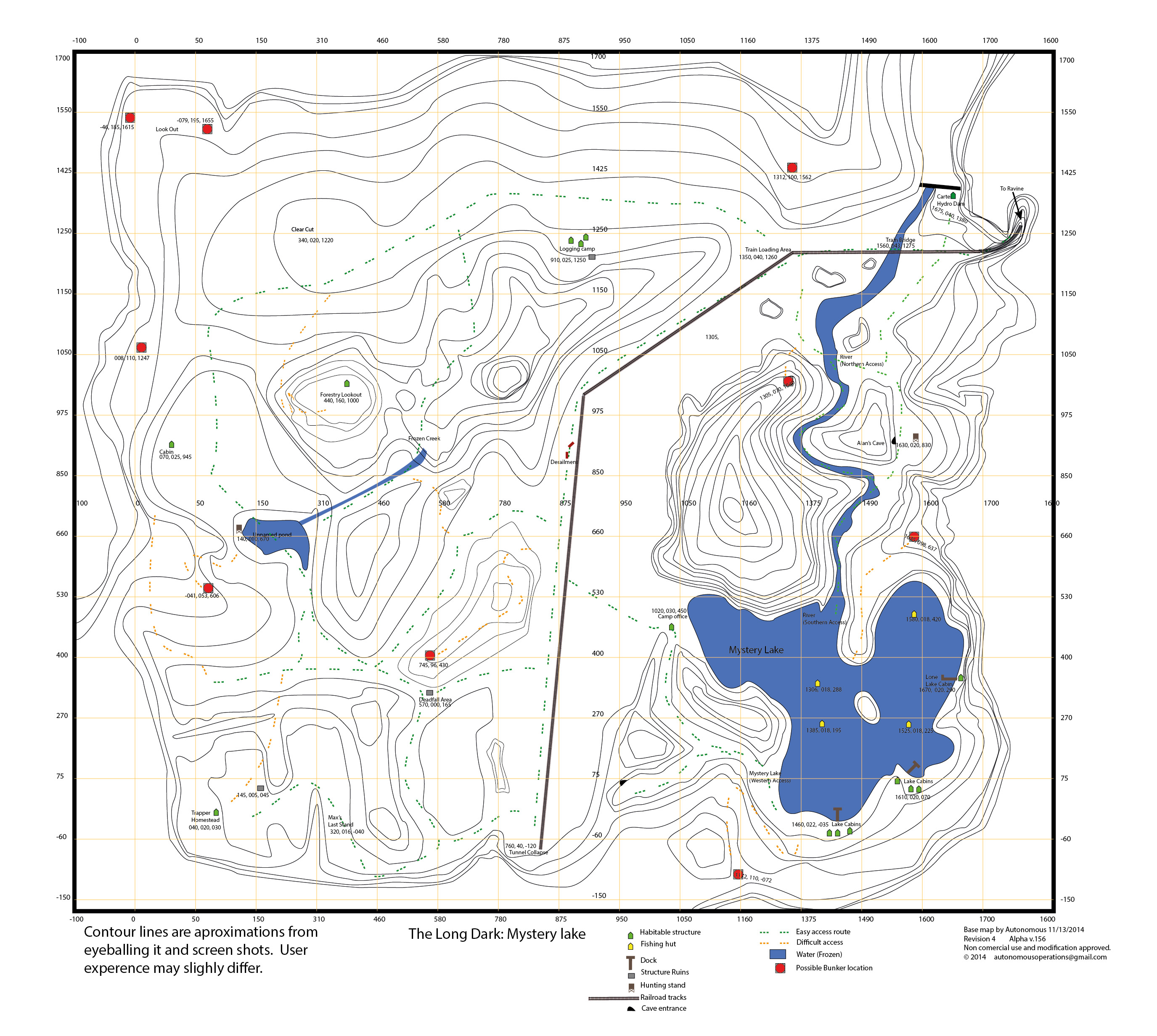 The Long Dark Maps Mystery Lake