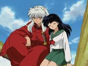 Kagome and Inuyasha in tree