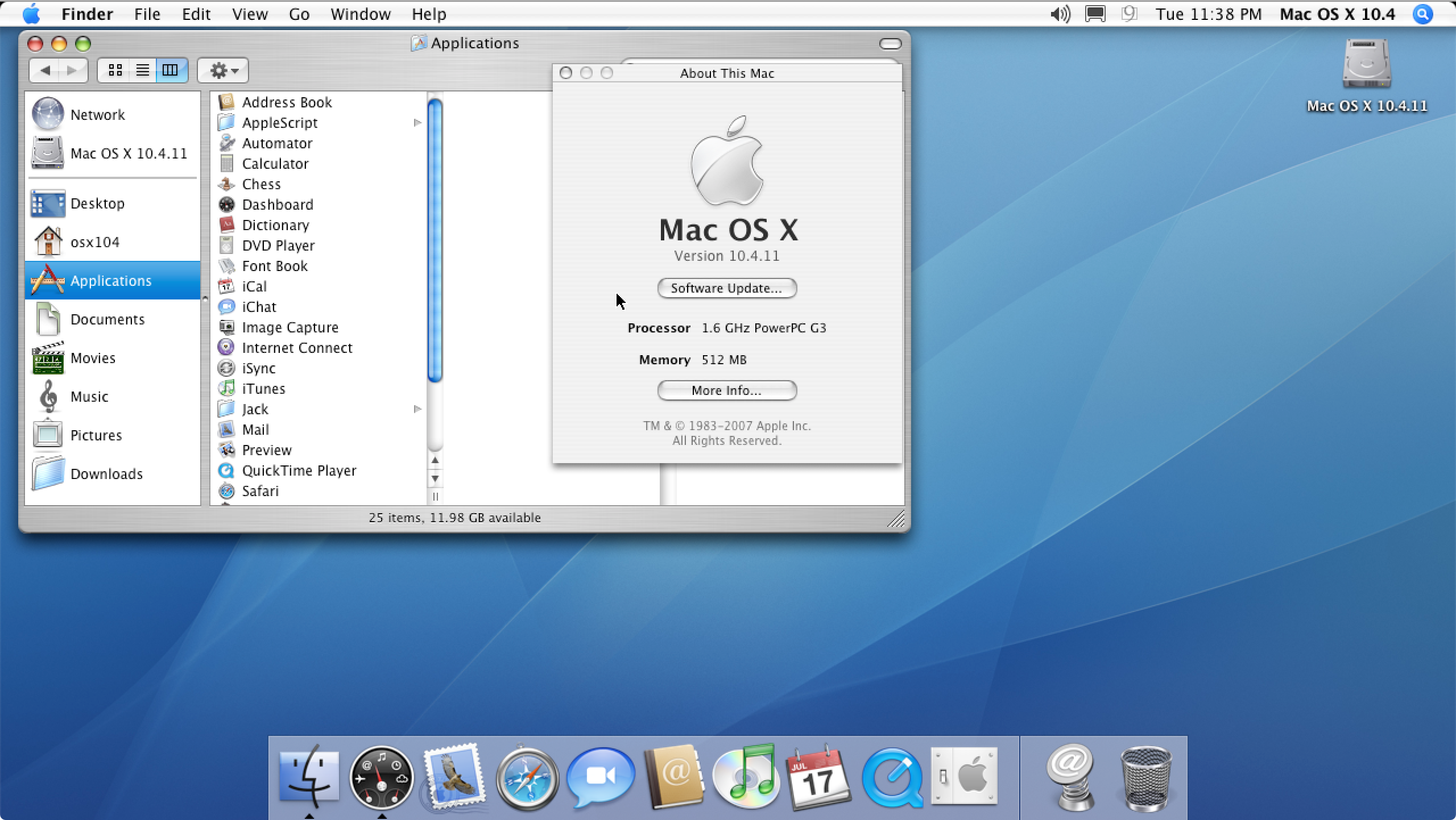final cut pro for mac os x 10.4.11