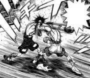 Itagaki hitting Karasawa with a Cross Counter