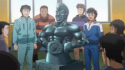 Arrival of the statue of Takamura