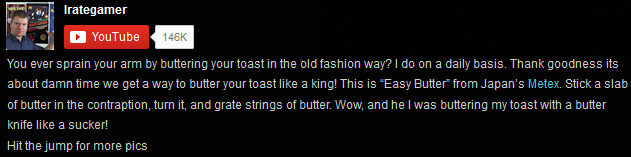 Irate Gamer sprains arm on toast