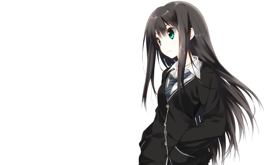 Image Anime Girl With Black Hair Vector By Blue Rika D4x4wc1 Png
