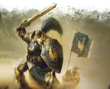 Sword Knight Officer and Standard