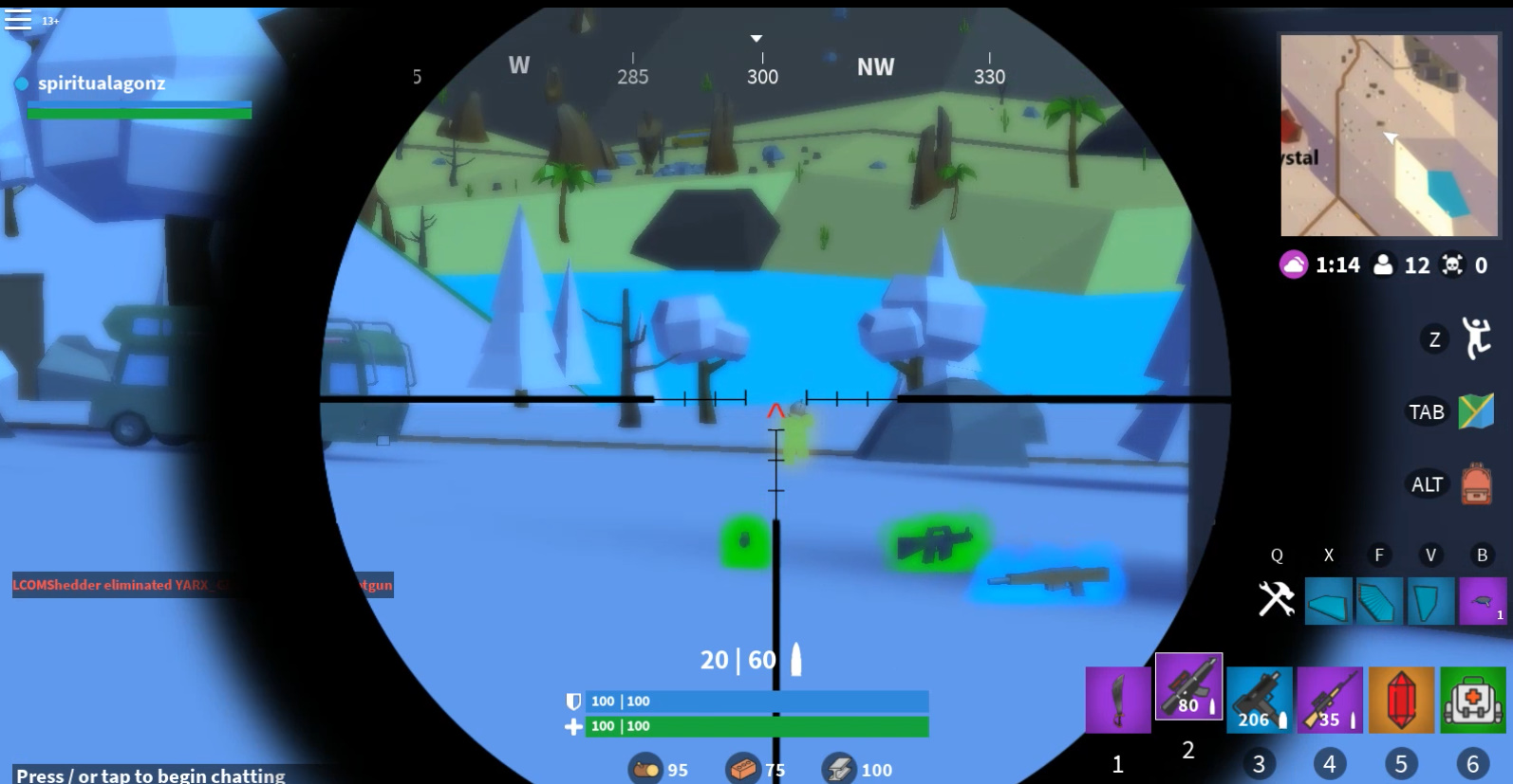 Thermal Scoped Rifle Island Royale Wiki Fandom - roblox strucid burst smg