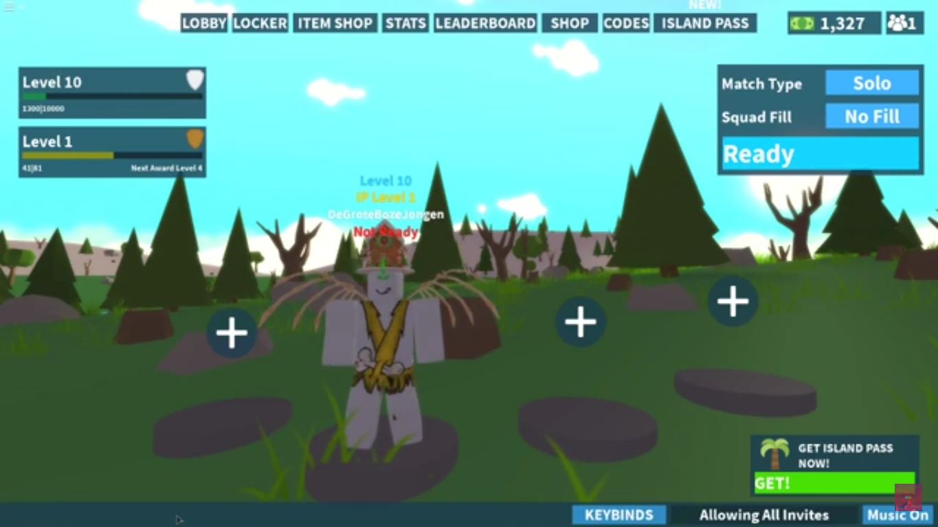 Roblox Island Royale Keybinds