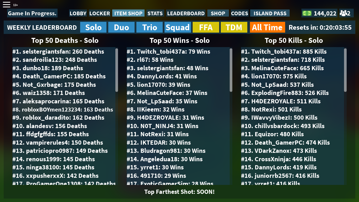 Roblox Wiki Leaderstats Leaderboard Island Royale Wiki Fandom