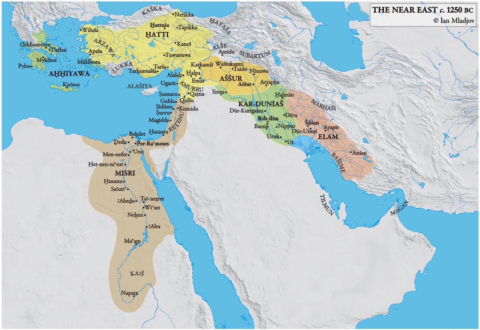 Map Of The Ancient Near East Biblical
