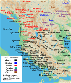 Map of ancient Epirus and environs