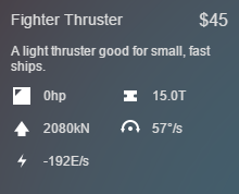 Fighter Thruster Stats