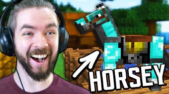 Putting Diamond Armor On My New Horse In Minecraft Jacksepticeye