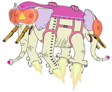 Ancient Psychic Tandem War Elephant