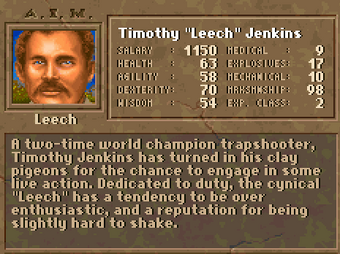 Timothy "Leech" Jenkins | Jagged Alliance Wiki | Fandom