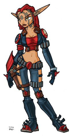 File:Ashelin from Jak II concept art.png