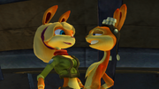 Daxter and Tess about to kiss