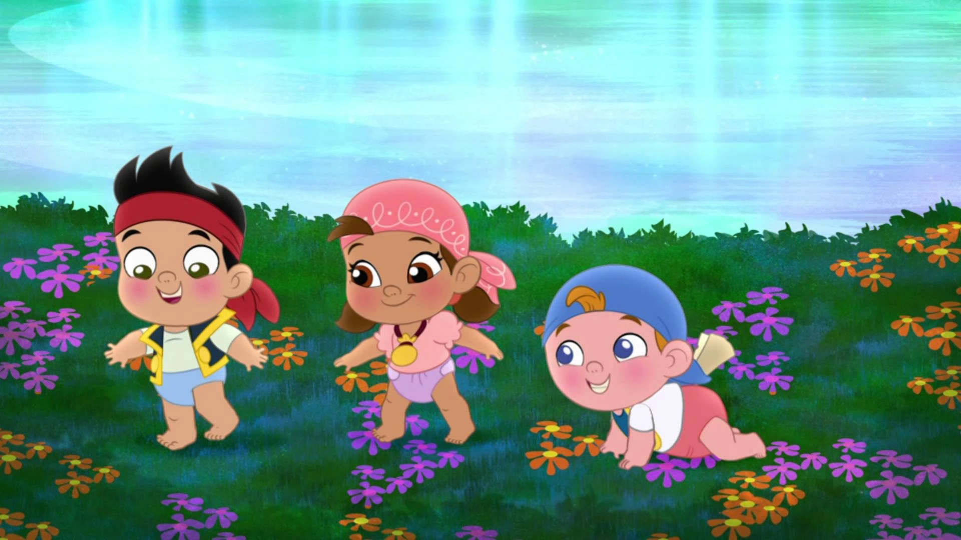 Image - Jake&crew-Pirate-Sitting Pirates.png | Jake and the Never Land