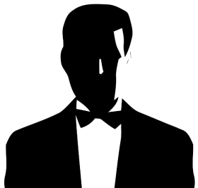 Profie silhouette of James Bond