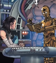 C-3PO und Rey