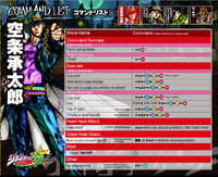 Jotaro movelist