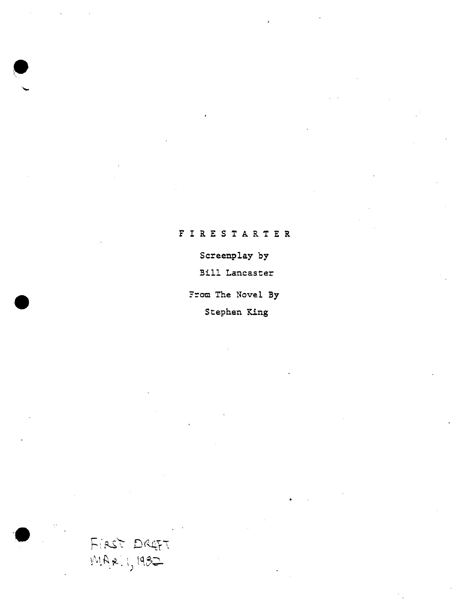 Firestarter John Carpenter Wiki FANDOM powered by Wikia