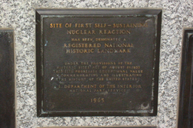 Stagg Field plaque (1965)