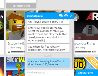 Robux Account Scam