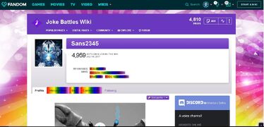 Sans2345 (VS Battles Wiki), Joke Battles Wikia