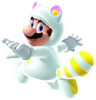 White tanooki mario