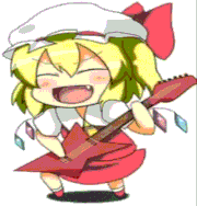 Flandre with guitar gif by ryukrieger-d52cc5p