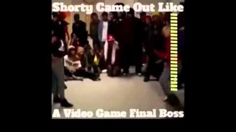 Shorty came out like a video game Boss (Street fighter)