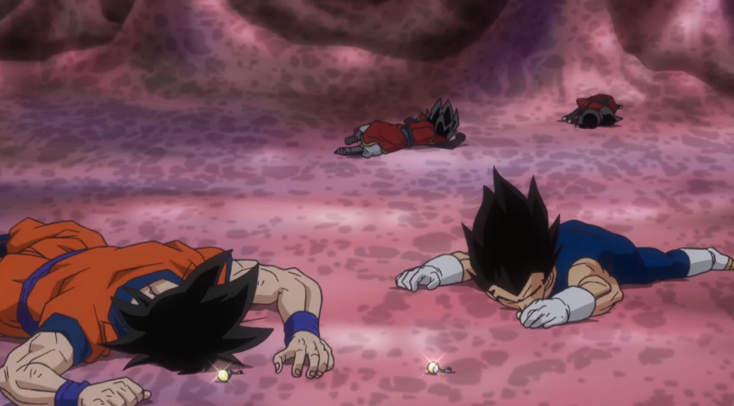 Beat note vegeta goku kncoked out