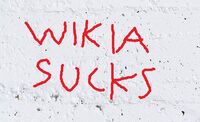 Wikia sucks graffiti