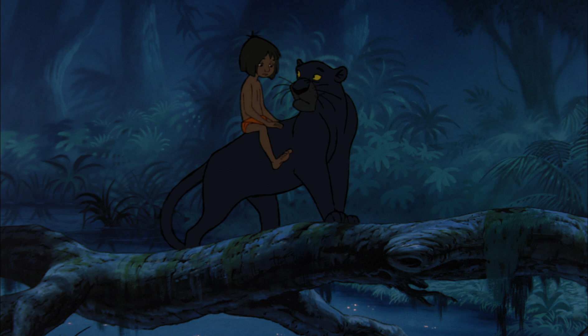 the jungle book mowgli bagheera climb tree