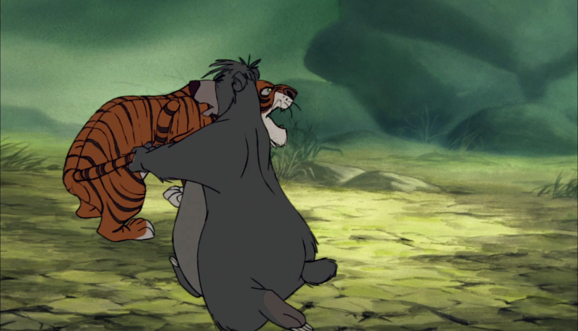 Baloo the Bear still grabs Shere Khan the Tiger s tail