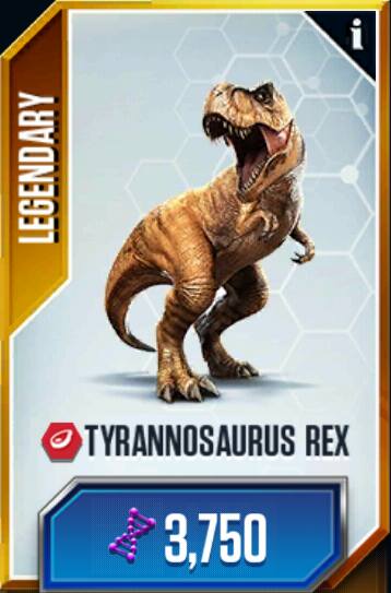t rex in jurassic world the game
