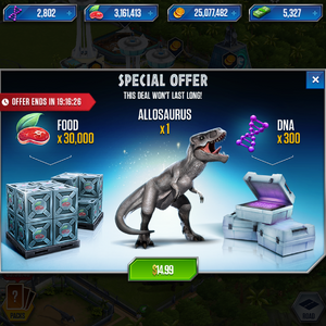 Special Offer Jurassic World The Mobile Game Wikia Fandom