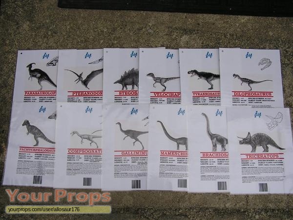 image jurassic park 2 the lost world ingen dinosaur info sheets 2 dino sheets