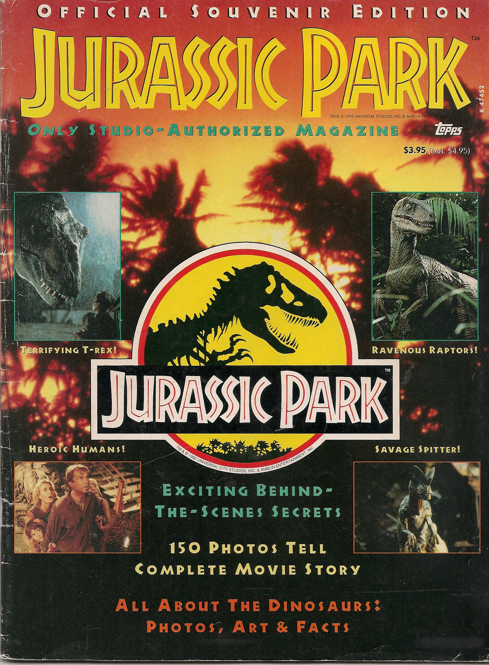 Jurassic Park Official Souvenir Magazine Jurassic Park Wiki Fandom Powered By Wikia 