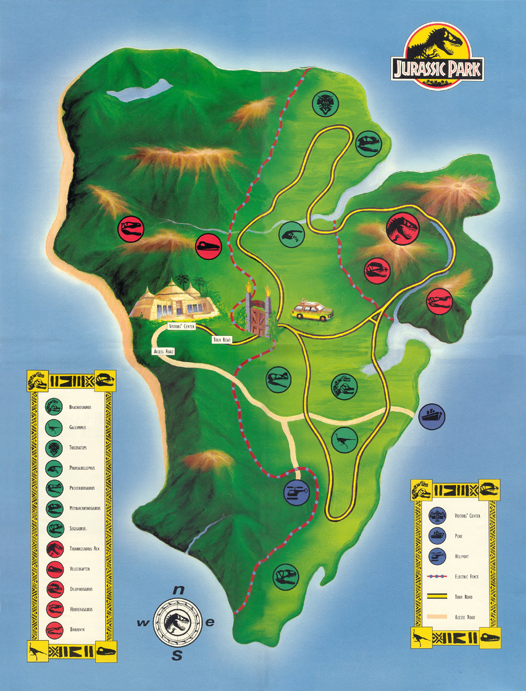 Park Map  Jurassic Park wiki  FANDOM powered by Wikia